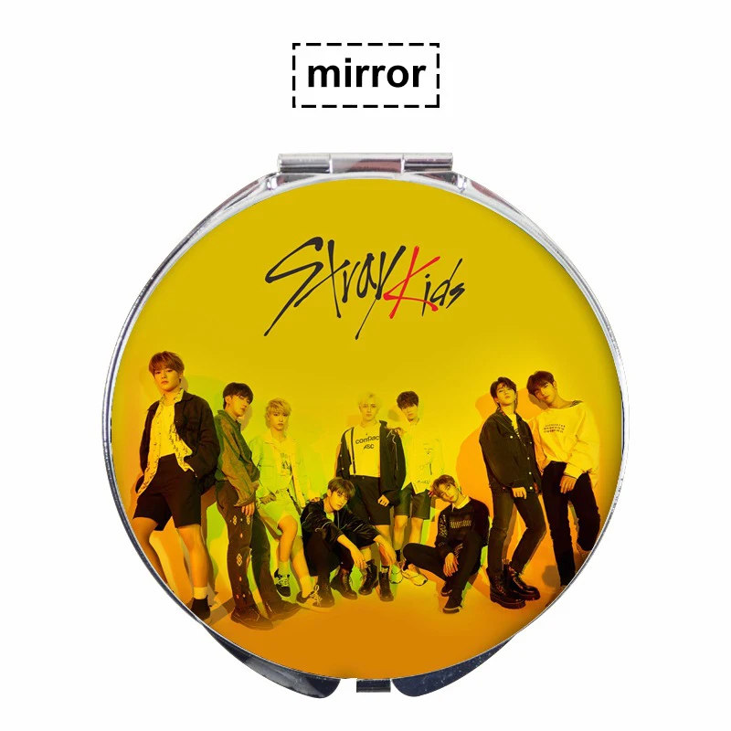 

KPOP Stray Kids New Album 2 : Yellow Wood Mirror Makeup Mirror With The Same Paragraph Dropshipping