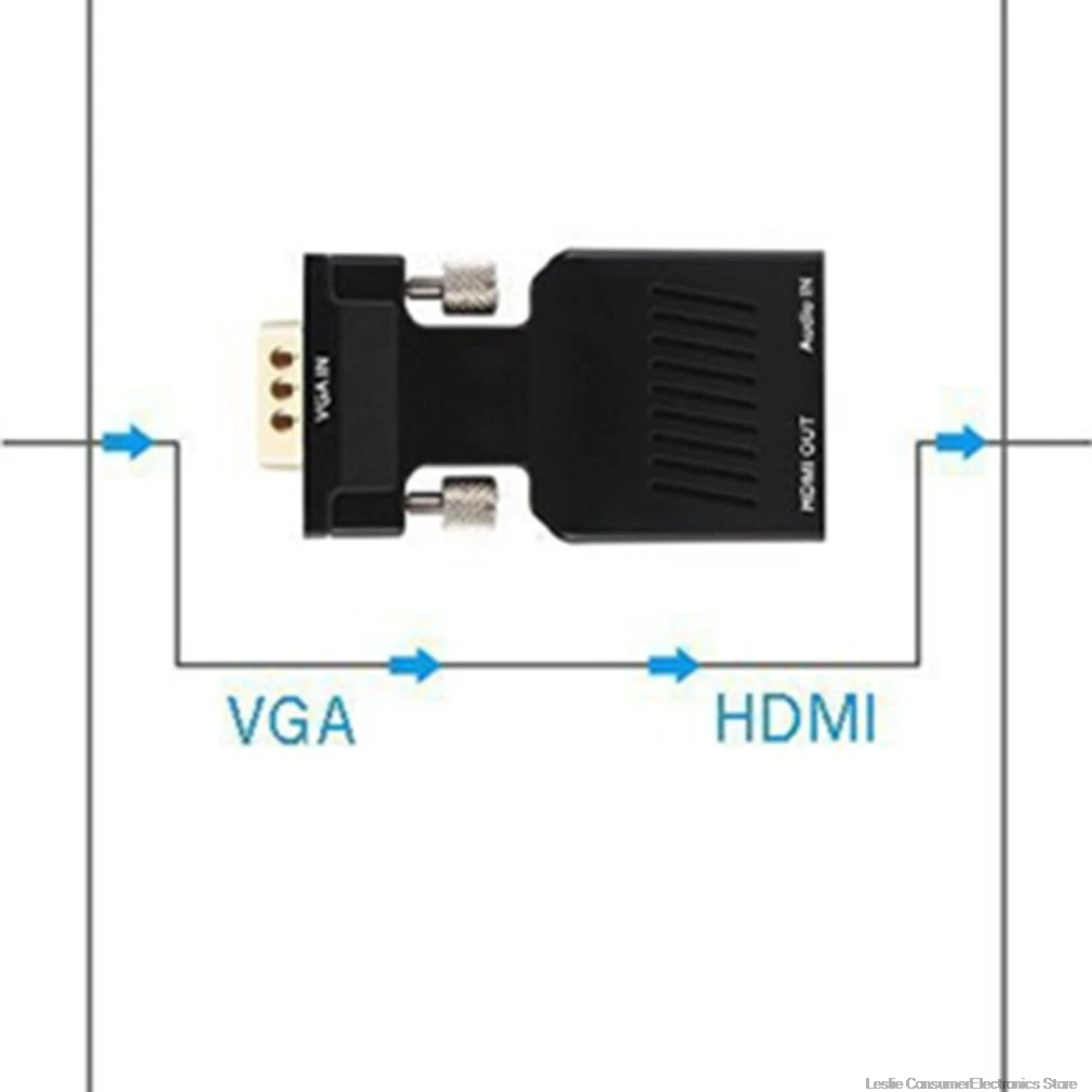 VGA мужчина к HDMI Женский конвертер с аудио-адаптером кабели 1080P для HDTV монитор проектор ПК PS3