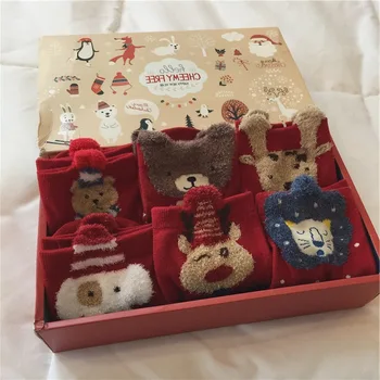 

Winter Christmas Special Cartoon Christmas Stockings Gift Box Thickrm Tube Long Socks Children Sleeping