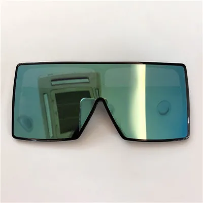 No2 Sunglasses Квадратные Солнцезащитные очки больших размеров для мужчин и женщин,, плоский верх, модная металлическая оправа, солнцезащитные очки для женщин, бренд, зеркальные оттенки - Цвет линз: No2 Sunglasses