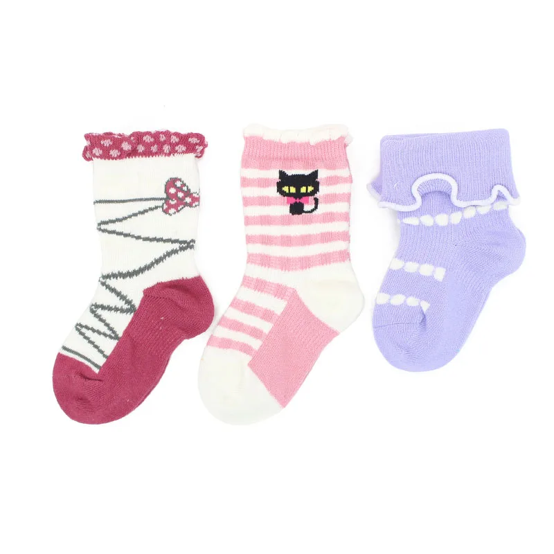 2 Pair/lot Baby Boy Anti Slip Socks Stripes Soft Cotton Toddle Ankle Socks Infant Floor Socks Cartoon Pattern Kids Socks Black