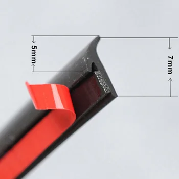 

10M Decoration Trim Rubber Sealing Inclined T-shaped Weatherproof Edge Front Rear Bumper & Lip Headlight Side Skirt Fender