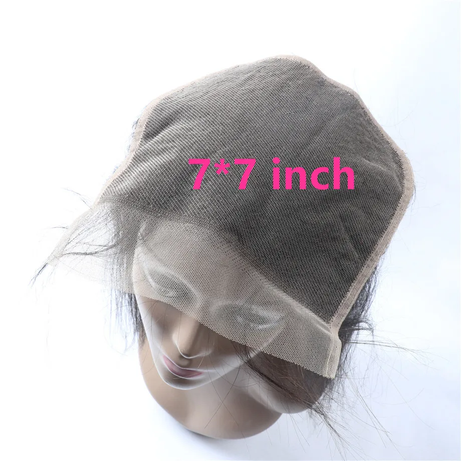 Bling Hair Straight Human Hair 4x4 5x5 6x6 7x7 Lace Closure With Baby 8"-22" Natural Brazilian Closure Gifts