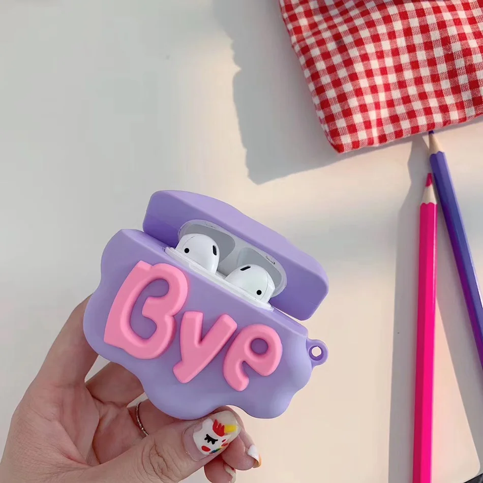 3D чехол для наушников с милыми мультяшками чехол для Airpods 2 чехол силиконовый Кот мышь чехол для Apple Air pods Earpods чехол аксессуары ремень сумка - Цвет: 735M