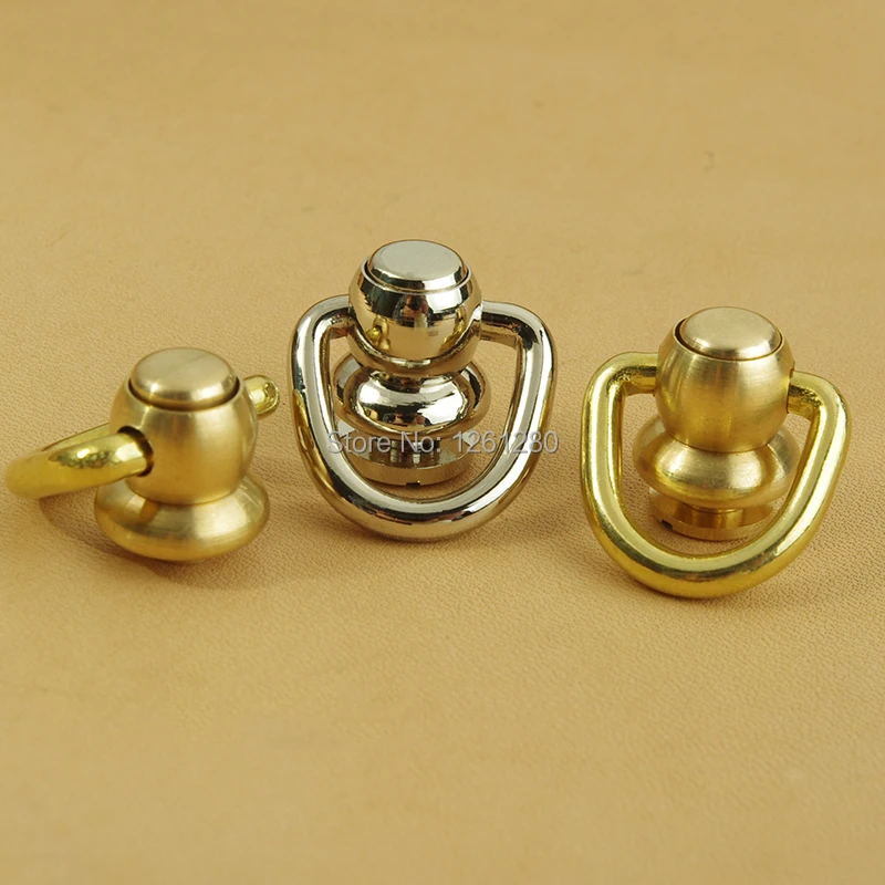 

360° brass swivels D ring lock buckle handmade bag luggage accessories bag hanger diy hardware leather craft part