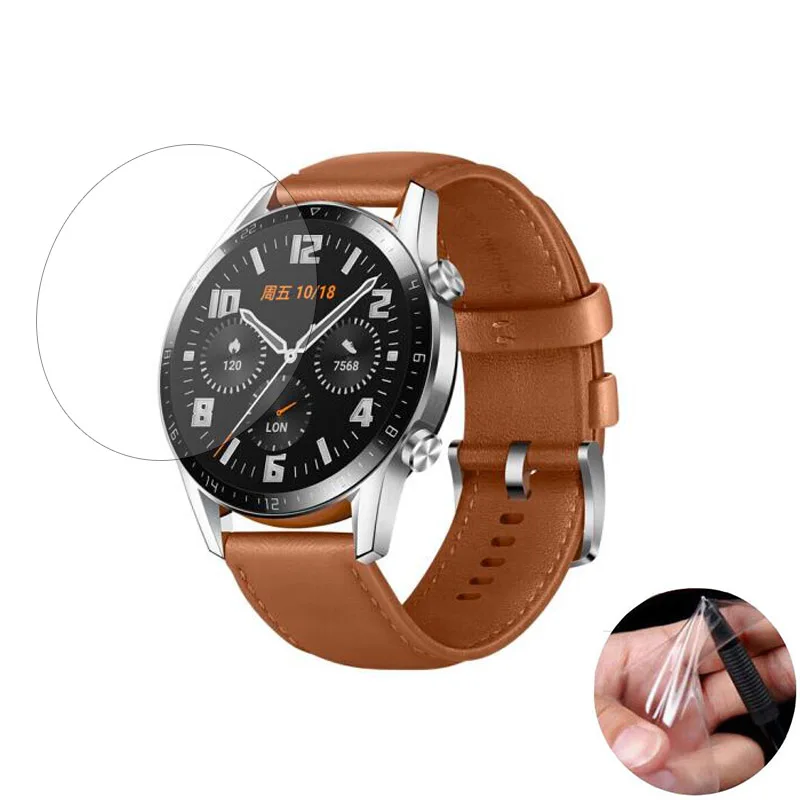 Мягкая прозрачная защитная пленка для смарт-часов Huawei Watch GT 2 Active/Elegant GT2 42 мм 46