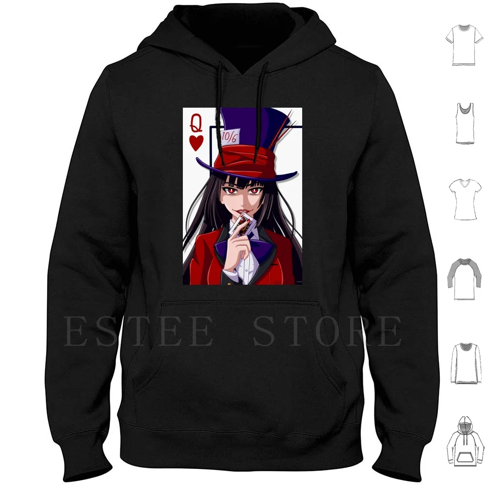 

We'Re All Mad Here Hoodies Long Sleeve Yumeko Compulsive Gambler Anime Justkyledavid Alifluro Junkhouse
