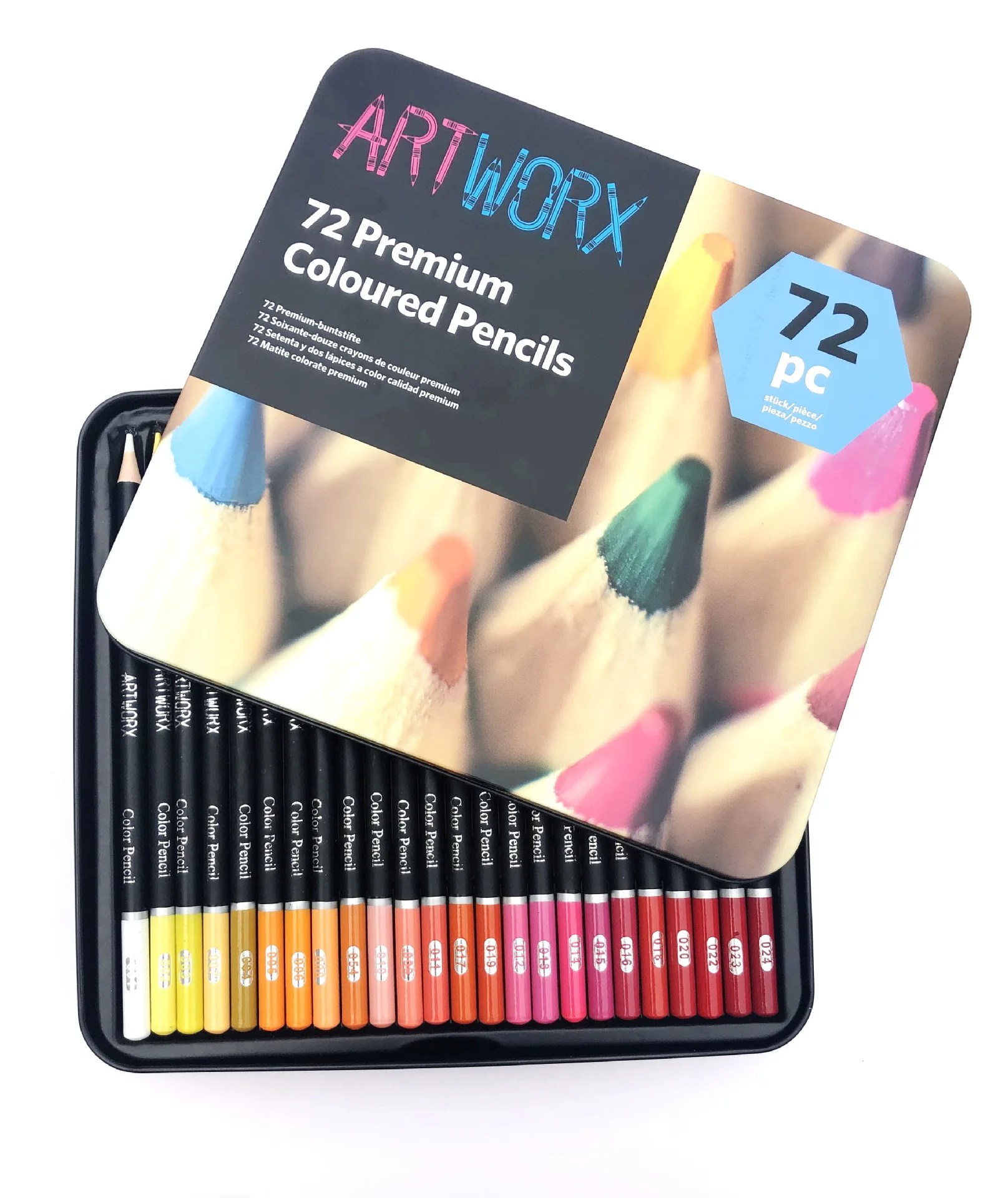 72 Colors Professional Color Pencil Set Iron Box Colored Colour 