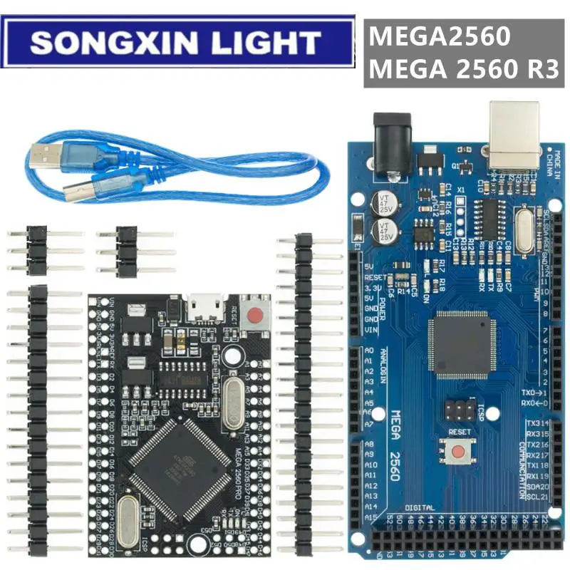 MEGA2560 MEGA 2560 R3 (ATmega2560-16AU CH340G) Pro mini AVR USB плата для разработки с кабелем arduino |