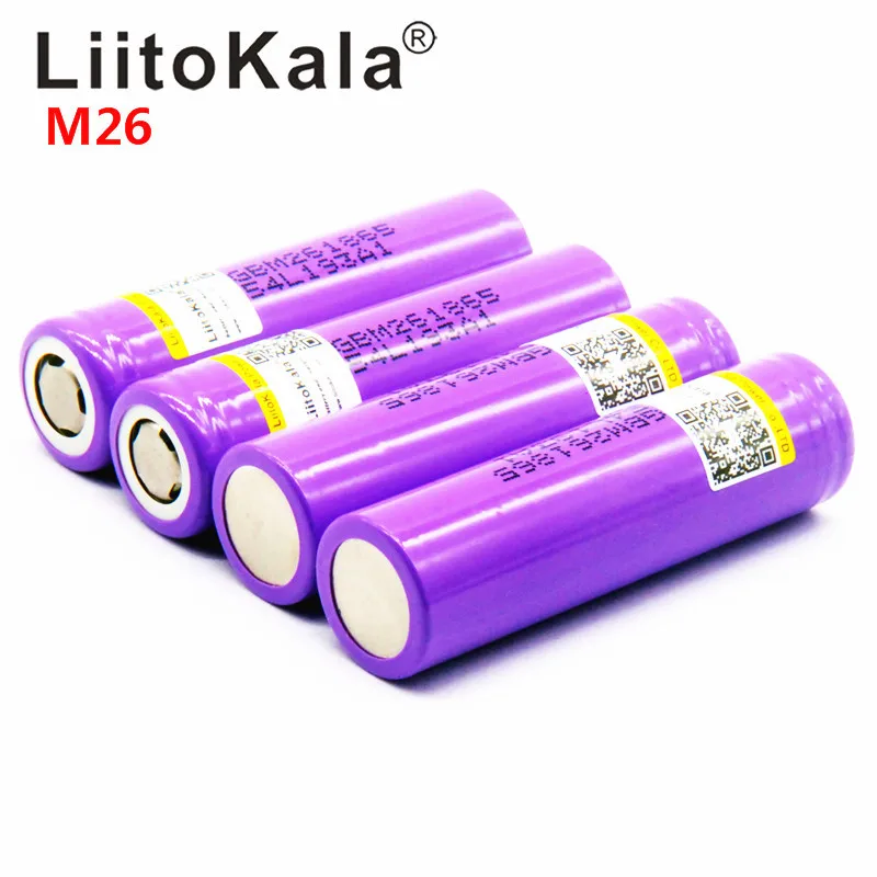 

M26 18650 lithium battery3.7V 2600MAH continuous 10A discharge rate type rechargeable battery