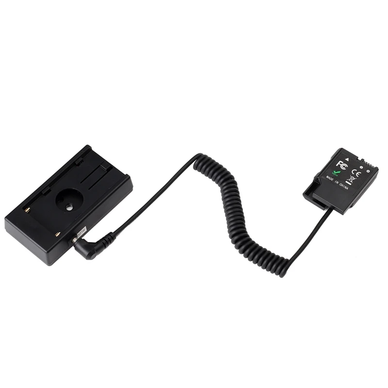 

F970 Dummy Battery Pack Coupler Adapter for EN-EL14 Camera Battery with Spring Cable Camera Battery Pack Coupler Adapter
