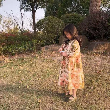 

Spot 2020 New Kids Dresses for Girls Lace Print Half Sleeve Dress 2 Year Old Baby Girl Clothes Girls Autumn Clothes