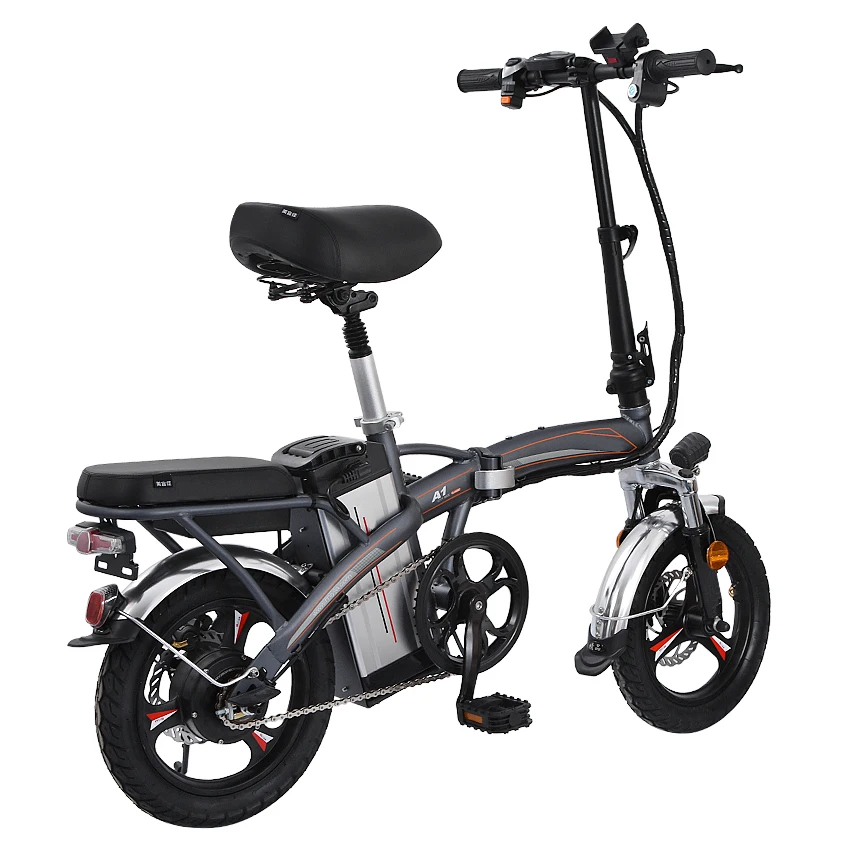 Top Mini Bike Folding Electric Bike 14inch Wheel Motor E Bike Electric Bicycle Scooter 48V Lithium Battery 9