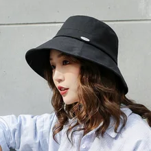 Летняя Детская Хлопковая Солнцезащитная Рыбацкая шляпа в Корейском стиле с маленьким железным логотипом, дышащая Кепка для бассейна