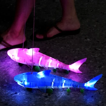 

Electric leash Shark Children Light And Sound-emitting Toys Rocking Animal Shark Stall Selling Children's Toys