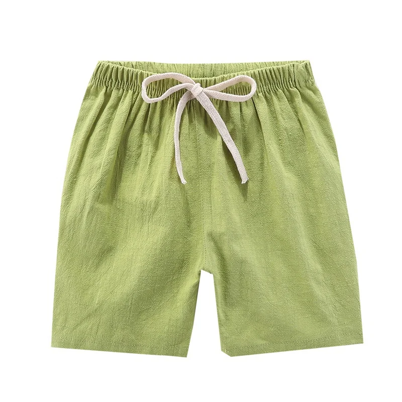 Summer Children's Short Pants Casual Baby Boys Knee Length Cotton Shorts - Color: D