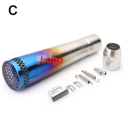 C Мотоцикл выхлопной Akrapovic GP глушитель Escape Moto Echappement выхлопная труба модифицированная для FZ6 CBR250 ninja400/250 gsxr600 MT09 07 - Цвет: C