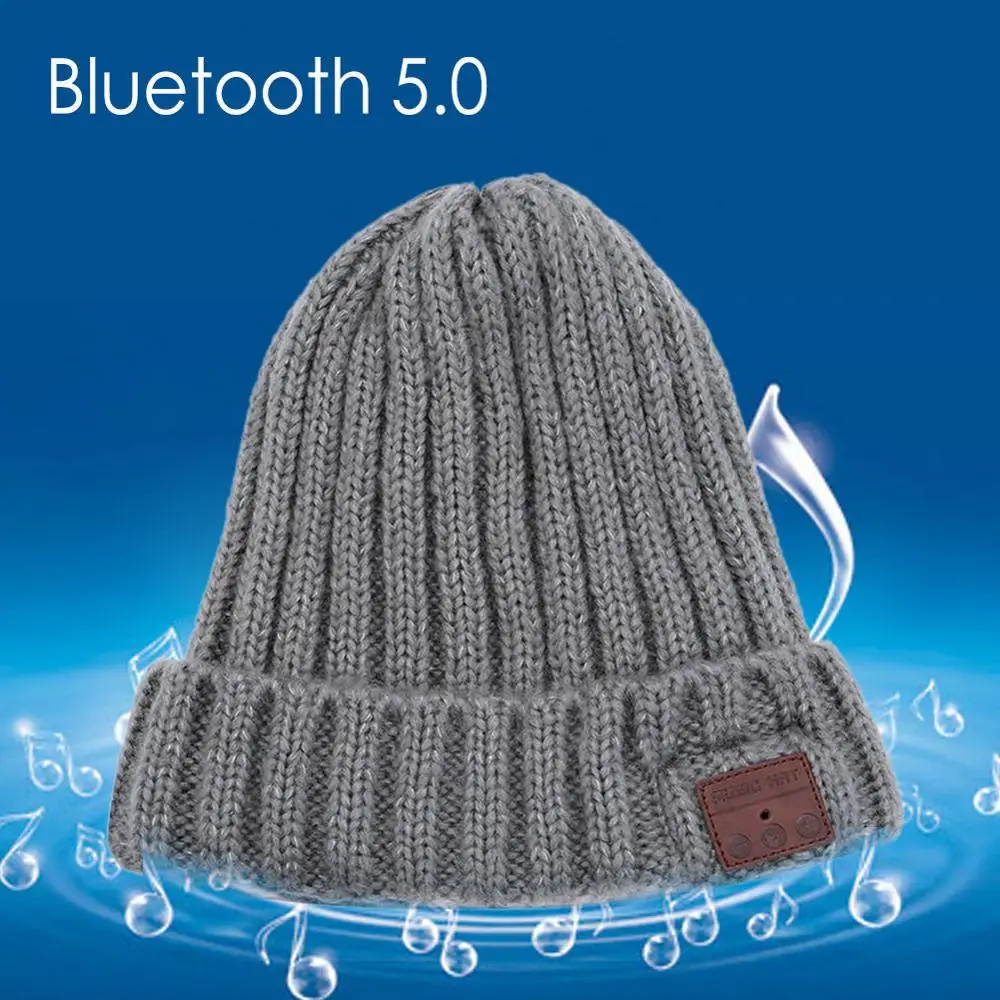 Bluetooth 5,0, музыкальная гарнитура, шапка с манжетами, беспроводная, Bluetooth, зимняя теплая шапка с отворотами, бархатная Bluetooth Кепка, музыкальная шапка для Рождества