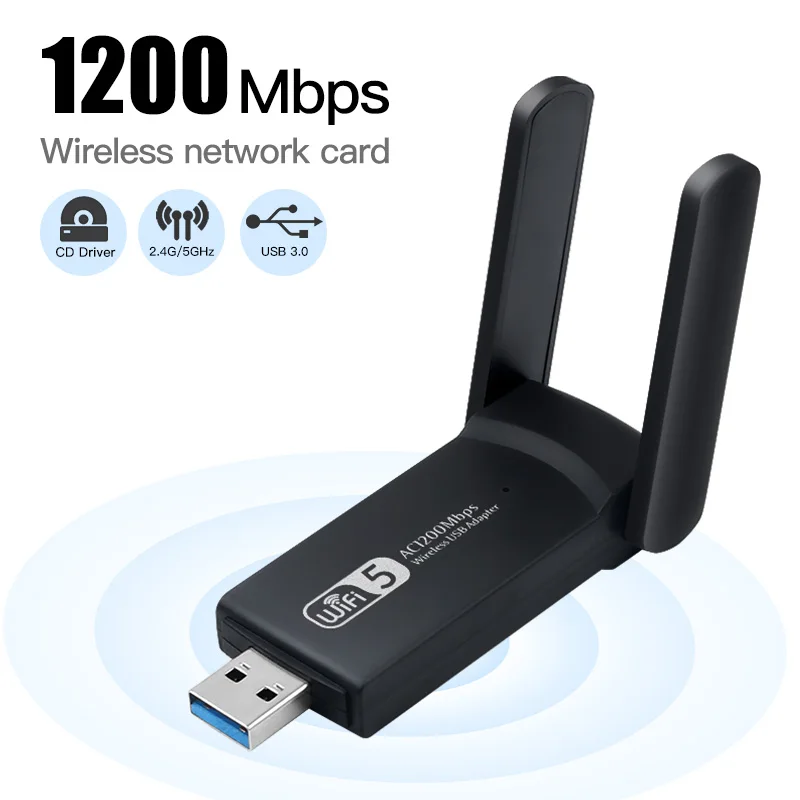 1800Mbps WiFi 6 USB 3.0 Adapter RTL8832AU 802.11ax Dual Band 2.4GHz/5GHz Support OFDMA WPA3 Wireless Network Card For PC/Laptop mobile lan adapter