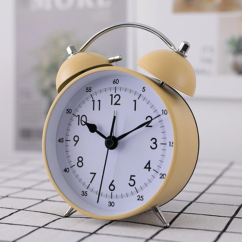 Metal Cartoon Alarm Clock Children Kids Room Students Cute Black Clocks Digital Electronic Gadgets Table Watch CC50NZ | Дом и сад