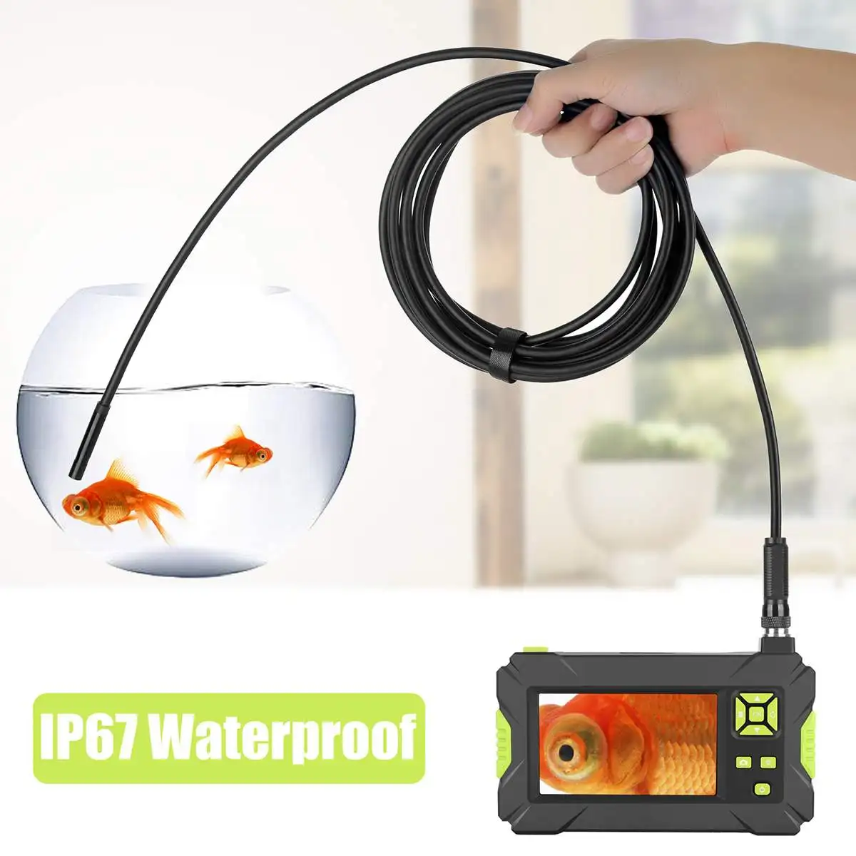 4.3 Inch Auto Repair / Industrial Inspection Camera Endoscope 1080P HD 8mm Industrial Endoscope Lithium Battery Hard Camera