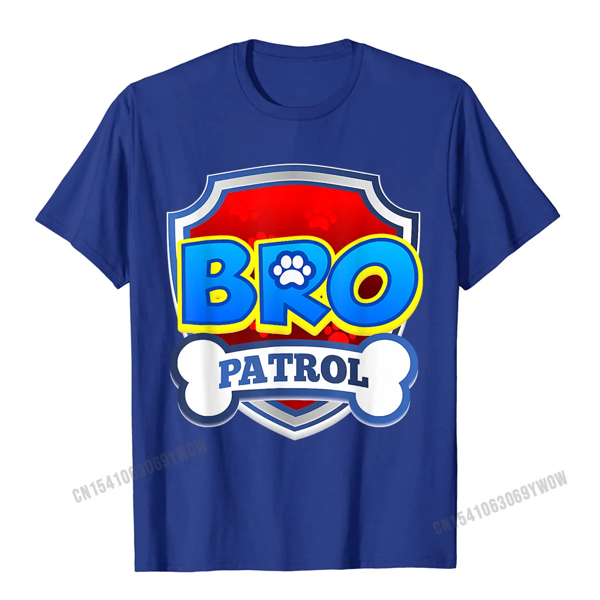 Custom Cool Young T-Shirt Hot Sale Summer/Autumn Short Sleeve Round Collar 100% Cotton Tops T Shirt Design Tees Bro Patrol Shirt Dog Funny Gift Birthday Party T-Shirt T-Shirt__54 blue