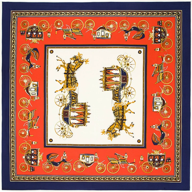 

Imitation Silk Scarf Women 2015 Autumn Winter Fashion Luxury Brand Printed Horse H Scarf Large Twill Silk Shawls And Scarves