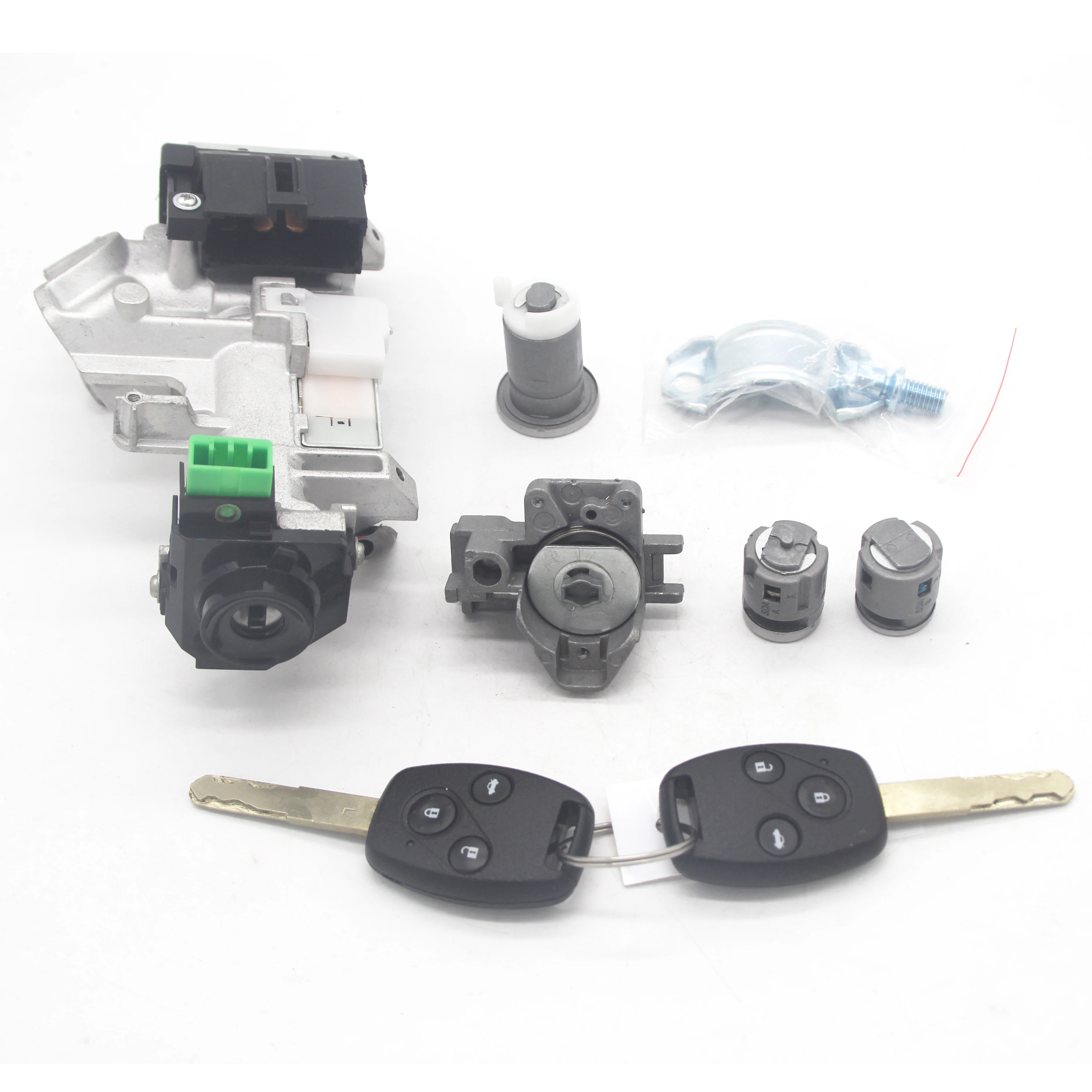 COMPLETE LOCK SET IGNITION SWITCH DOOR LOCK BARREL TRANS 2 KEYS WITH 46 CHIP FOR HONDA ACCORD 2008-2011