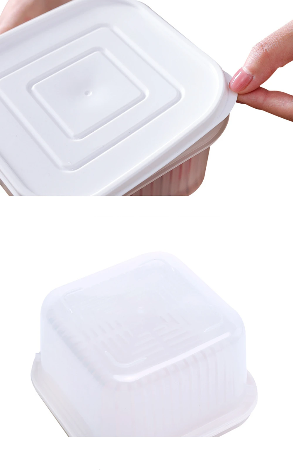 Кухня прозрачная полипропиленовая коробка для хранения овощей хранения содержит герметичный Домашний Органайзер контейнер сливной ящик для хранения с крышкой
