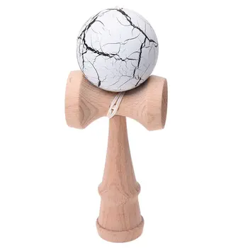 

Crack Paint Kendama Ball Skillful Juggling Game Ball Japanese Traditional Toy Balls Educational Toys For Children-white