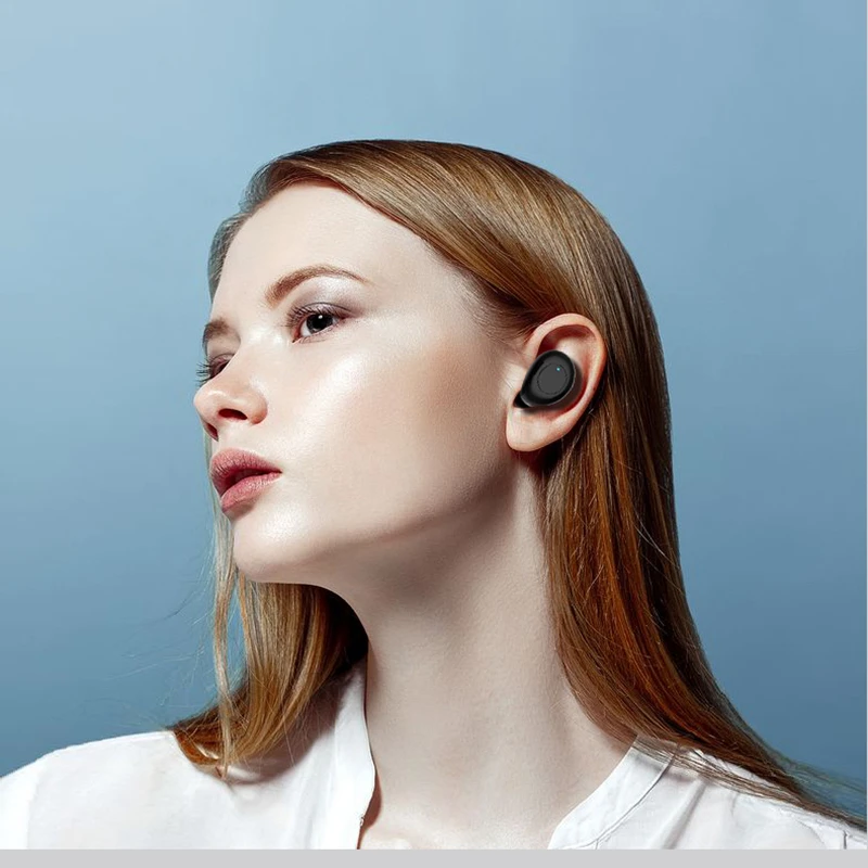 TWS беспроводные наушники Bluetooth 5,0, бинауральные наушники с поддержкой звонков, спортивные, с защитой от пота, с зарядным устройством, стереогарнитура для всех телефонов