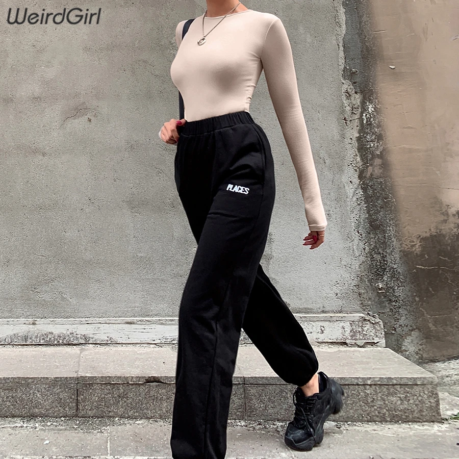 Weirdgirl женские повседневные брюки зимние теплые толстые уличные женские штаны-шаровары с высокой талией черные Ретро Брюки с карманами новые брюки