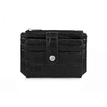 

Lightweight Vintage Crocodile Pattern Coin Purse Solid Color Zipper Buckle Card Premium Quality
