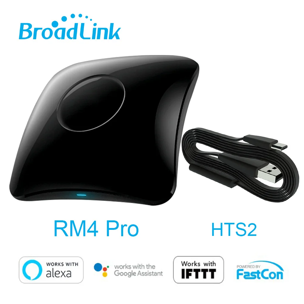 

BroadLink RM4 Pro 433 /315Mhz Version Wireless Universal Remote Smart Hub with HTS2 Temp and Humidity Sensor Smart Home Solution