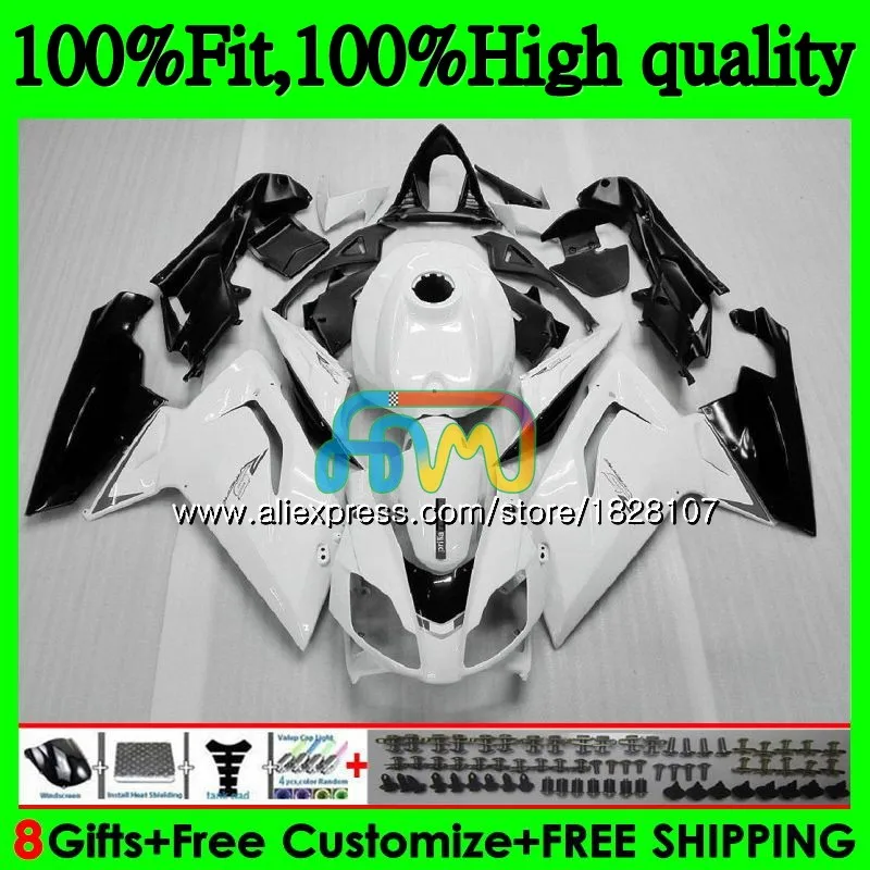 Инъекции для Aprilia RS-125 RS125 06 07 08 белый черный 09 10 11 61BS. 8 RS4 RSV125 RS 125 2006 2007 2008 2009 2010 2011 обтекатель - Цвет: No. 1