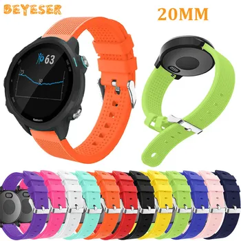 

20mm silicone For Garmin Forerunner 245 245M 645 Vivoactive 3 wrist strap replacement For Huami Amazfit GTS GTR 42mm watchband