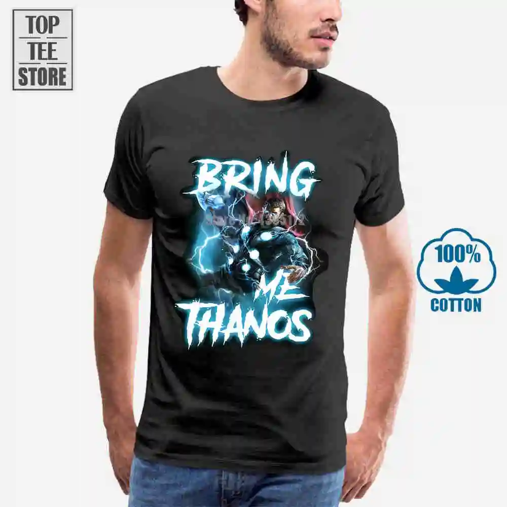 Мужская хлопковая футболка Thor Bring Me Thanos S 6Xl | одежда