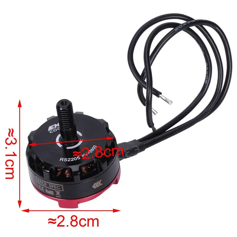 EMAX 4 компл./лот RS2205 бесщеточный двигатель для FPV Quad гонки мультикоптера QAV 2 CW/2 CCW