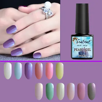 

Beateal 8ML Pearl Gel Varnish Semi Permanent Manicure Nail Gel Polish UV Led Long Lasting shell Gel Nail Set Gel Nail Lacquers