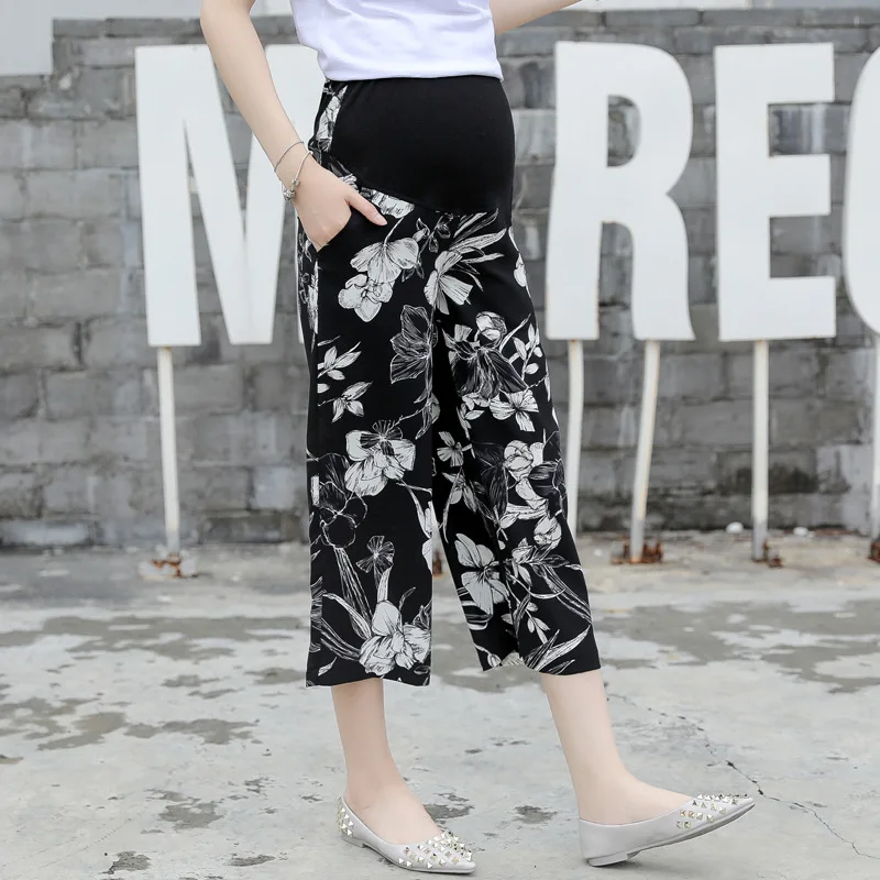 

Maternity Clothes 2019 Summer New Style Fashion Printed Pregnant Women Loose Pants Loose And Plus-sized Capri Maternity Pants