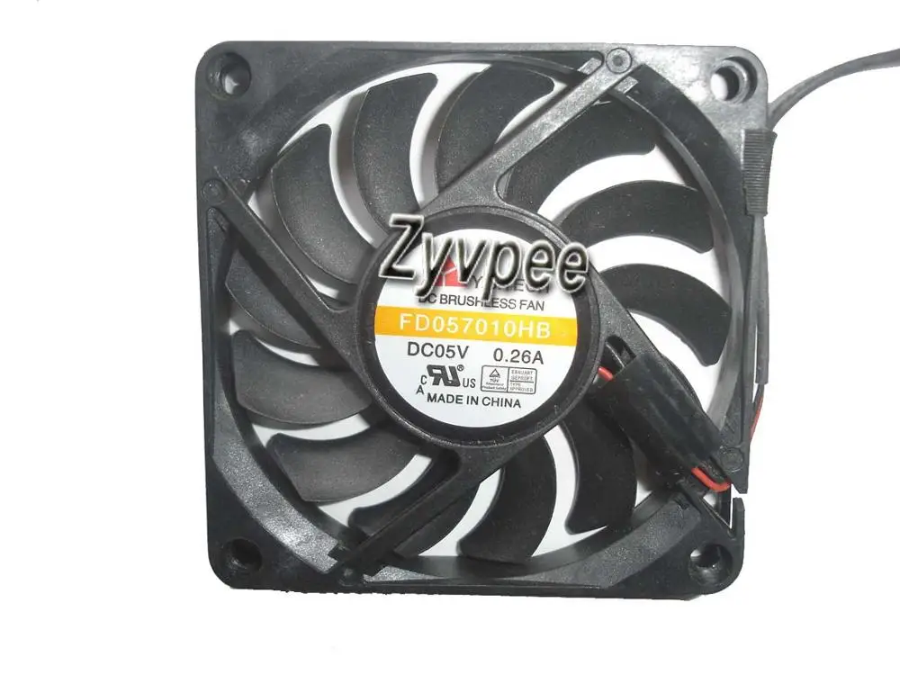 Y. S. TECH 7010 70*10 мм FD057010HB 5 в 0.26A 2 провода 2 контакта корпус вентилятора 7 см кулер процессора