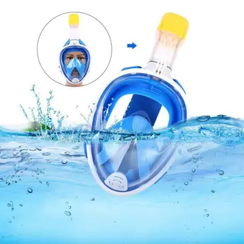 

Full Face Diving Mask Full Dry Top Adjustable Band Waterproof Anti-fog Goggles Snorkeling Kit Tool Supplies