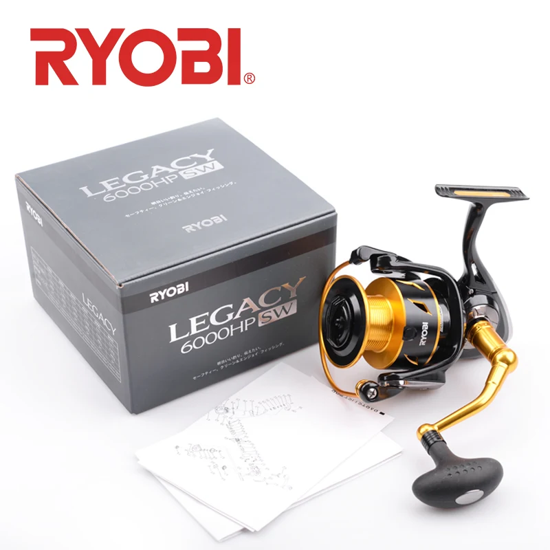 RYOBI LEGACY спиннинговые Рыболовные катушки 2000/3000/4000 передача 6000/8000: 1/5.1:1 5 + 1BB