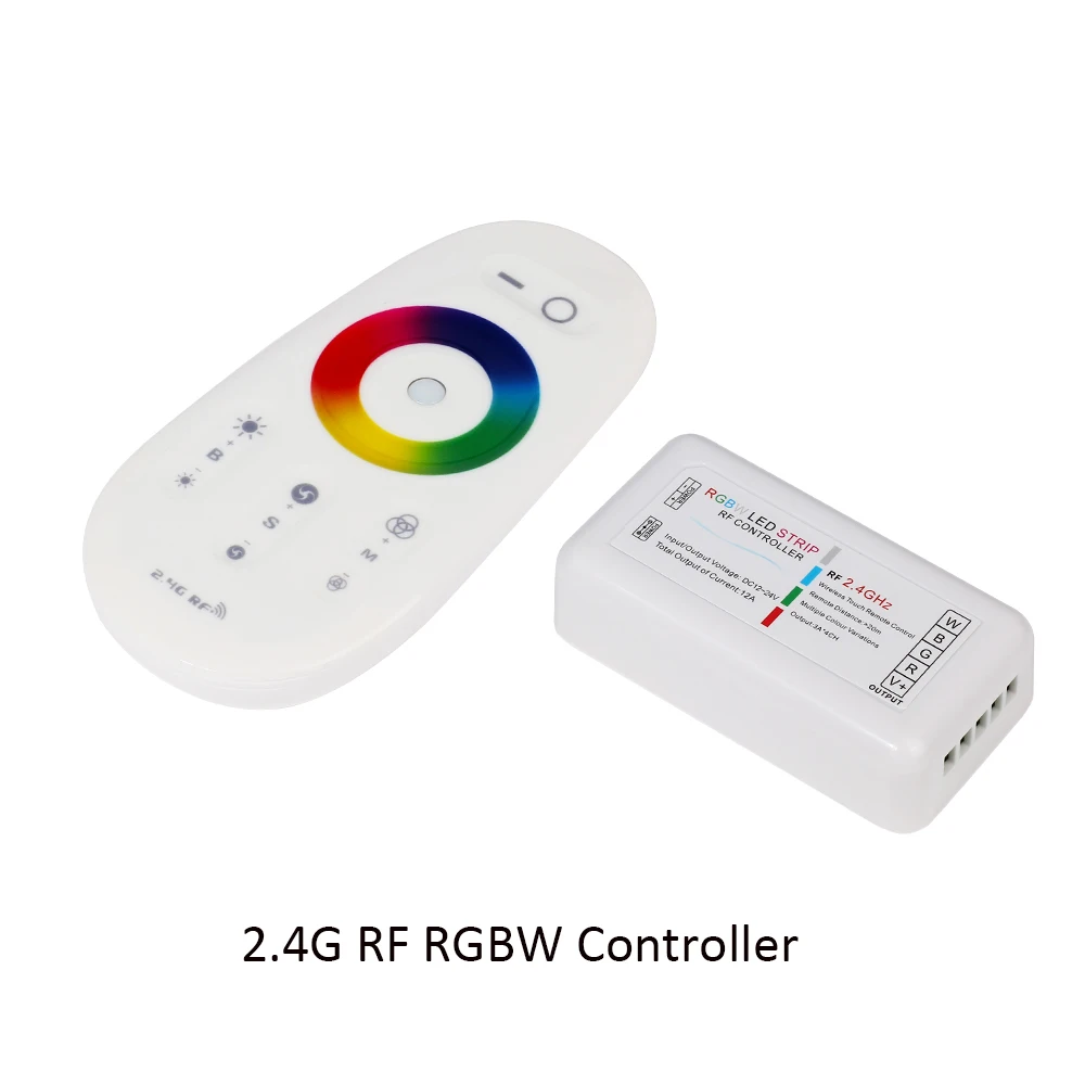DC12 24A 2 4G 12A RGBW LED контроллер сенсорный экран RF беспроводной пульт дистанционного