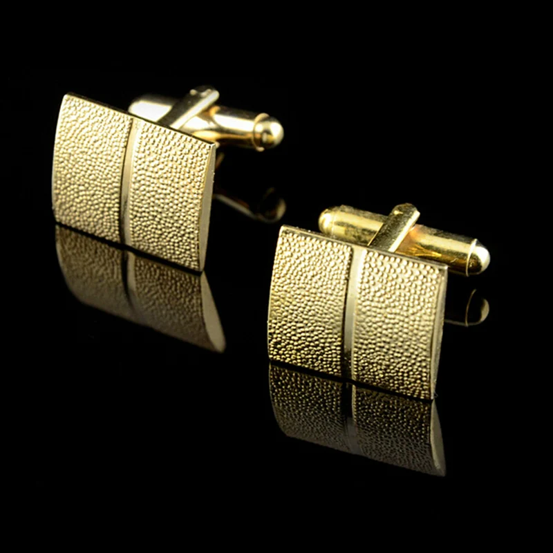 Cindiry Vintage Luxury Gold Cufflinks Men Plating Metal Necktie Tie Bar Clasp Clip Cufflinks Set Gold Cuff Links for Wedding P1