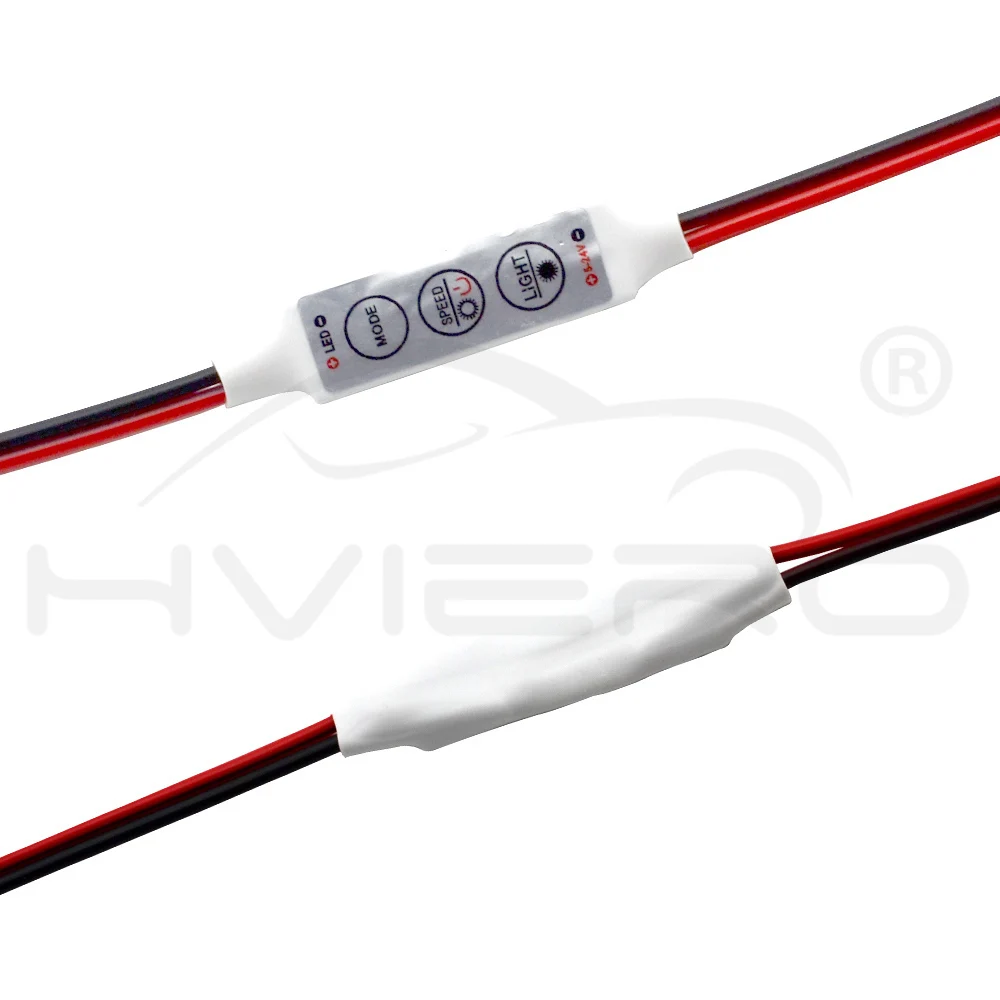 Hviero Mini Single Color LED Light Mini Dimmer Controller 3keys for 2835 3528 5050 3014 LED 5-30V Flexible Led Strip Holiday Lighting