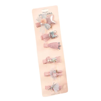 

Girl Hair Clips 6 Pcs Princess Hair Accessories Girls Hair Clips Cute Cartoon Animal Hair Pin Children Hairpin Set