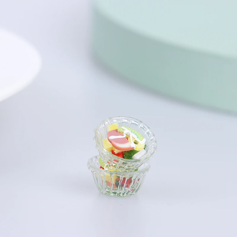 1PC Miniature Dollhouse Vegetable Salad Bowl Mini Play Food Doll House Kitchen Accessories Toy 1:12 Scale kitchen toys pretend kitchen toys pretend food toys