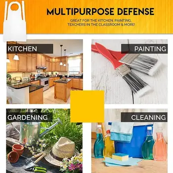 

Disposable Pe Plastic Apron Transparent Thicken Cooking Oil-proof Pot Hot Sleeveless Sewage Apron Kitchen T6L1