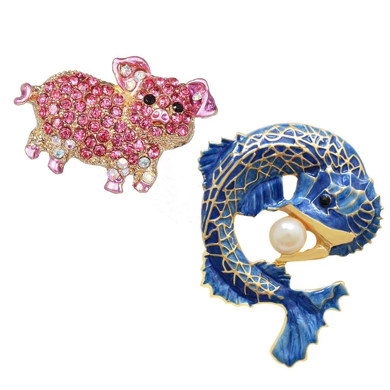 2 шт. женская брошь в виде свиньи | Украшения и аксессуары